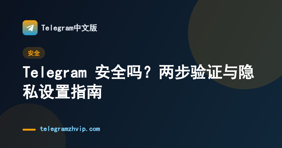 Telegram 安全吗？两步验证与隐私设置指南 - 封面图